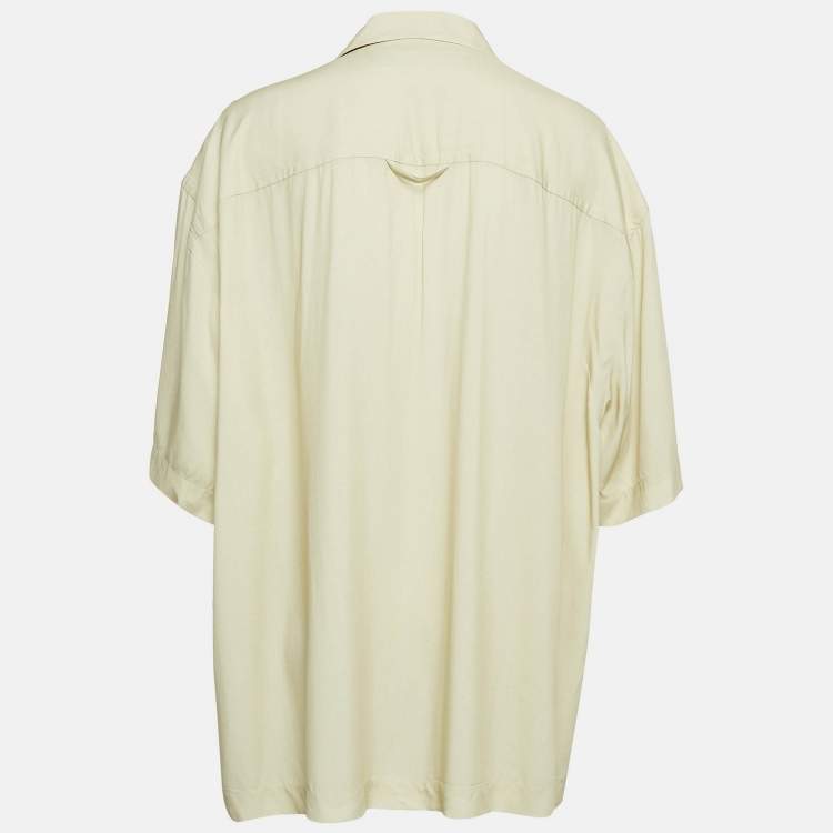 Pre Owned Jacquemus Beige Printed Crepe La Chemise Jean Shirt XXL