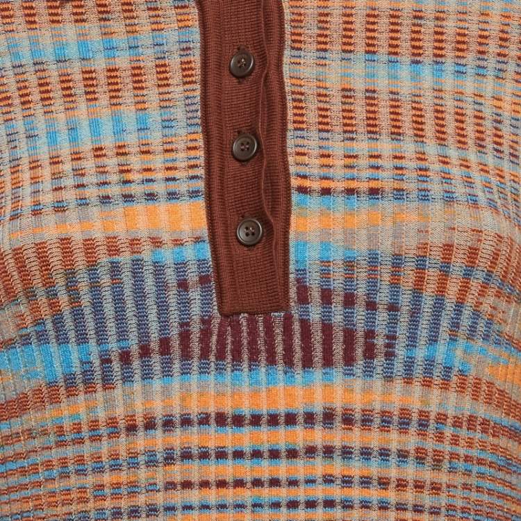 Pre Owned Jacquemus Brown Rib Knit La Robe Zucca T-Shirt Dress M