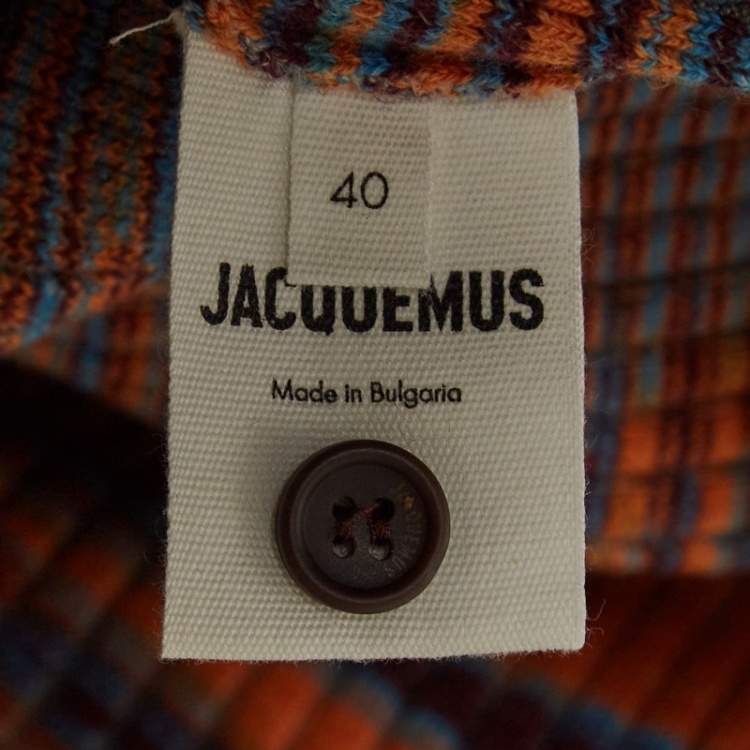 Pre Owned Jacquemus Brown Rib Knit La Robe Zucca T-Shirt Dress M