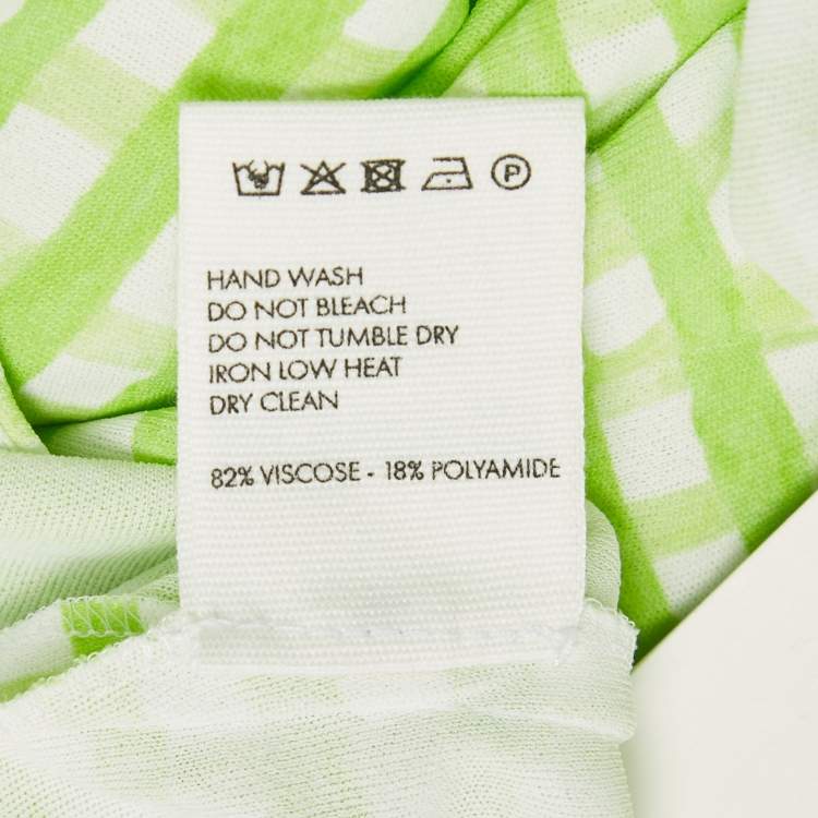 Pre Owned Jacquemus Green Checks Jersey Le Body Nodi Bodysuit S