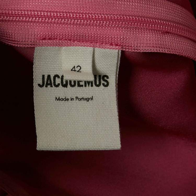 Pre Owned Jacquemus La Robe Stretch Satin Open-Back Mentalo Maxi Dress L