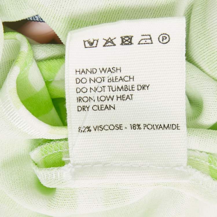 Pre Owned Jacquemus Green Checks Jersey Le Body Nodi Bodysuit M