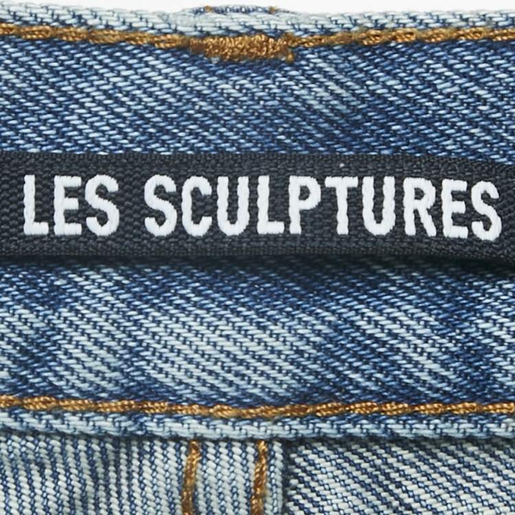 Pre Owned Jacquemus Blue Denim Wide Leg Jeans L Waist 30"