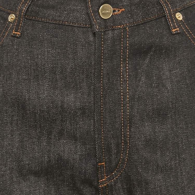 Pre Owned Jacquemus Navy Blue Denim Straight Fit LA Montagne Jeans S Waist 34"