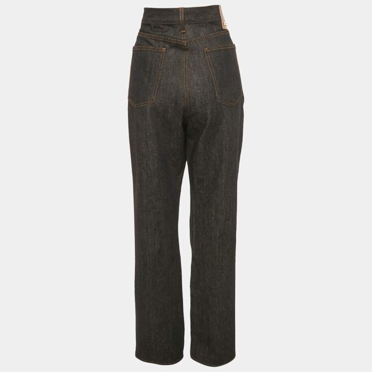Pre Owned Jacquemus Navy Blue Denim Straight Fit LA Montagne Jeans S Waist 34"