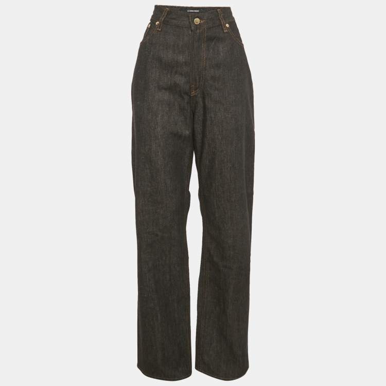 Pre Owned Jacquemus Navy Blue Denim Straight Fit LA Montagne Jeans S Waist 34"