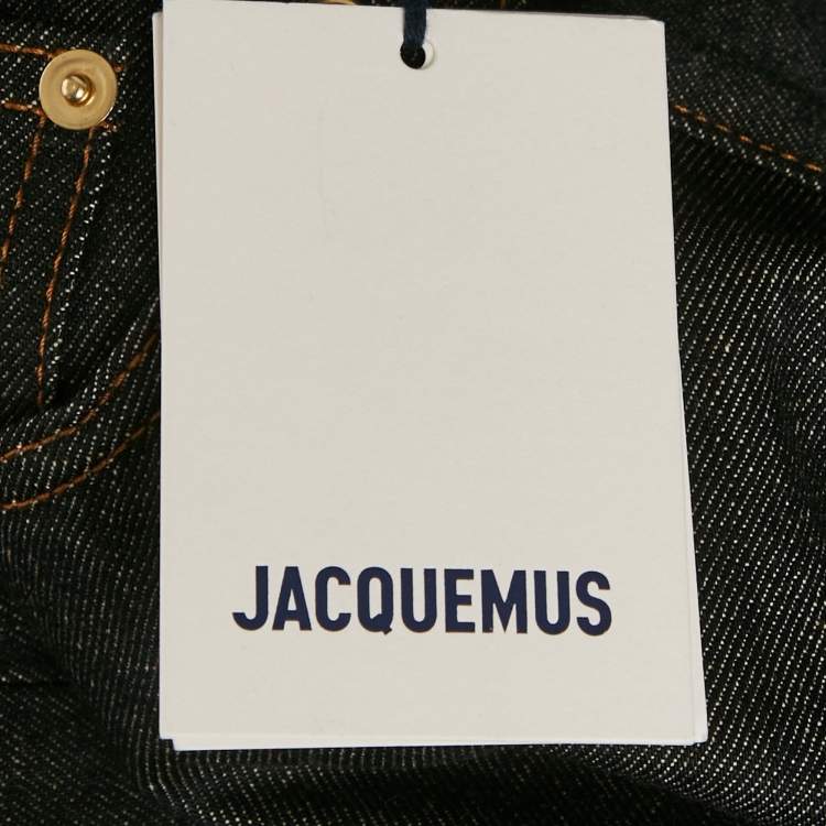 Pre Owned Jacquemus Navy Blue Denim Straight Fit LA Montagne Jeans S Waist 34"