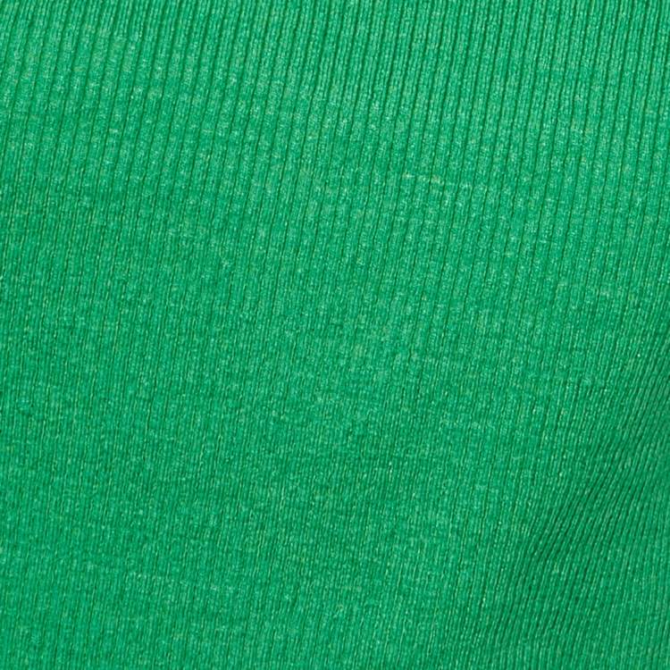 Pre Owned Jacquemus Green Linen Knit La Maille Ascu One SHoulder Top XL