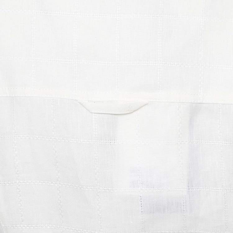 Pre Owned Jacquemus L'Amour Cream Linen Asymmetrical Crop Top M