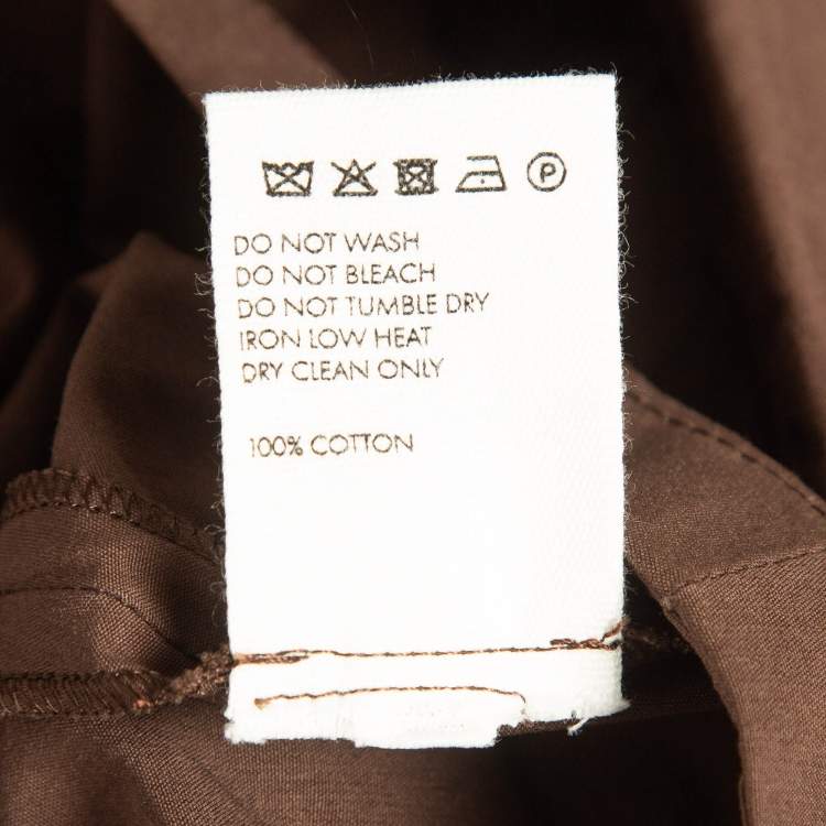 Pre Owned Jacquemus Brown La Robe Baunhilha Cotton Shirt Dress S
