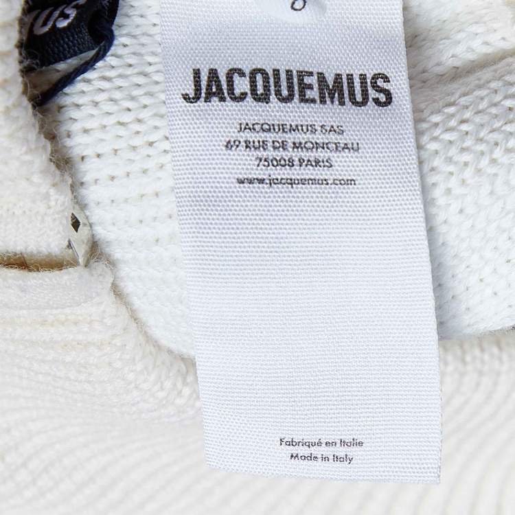 Pre Owned Jacquemus Cream Wool & Cotton La Maille Crinoline Ruffled Jumper S