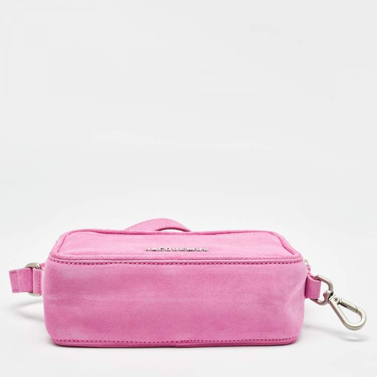 Pre Owned Jacquemus Pink Suede Le Baneto Shoulder Bag