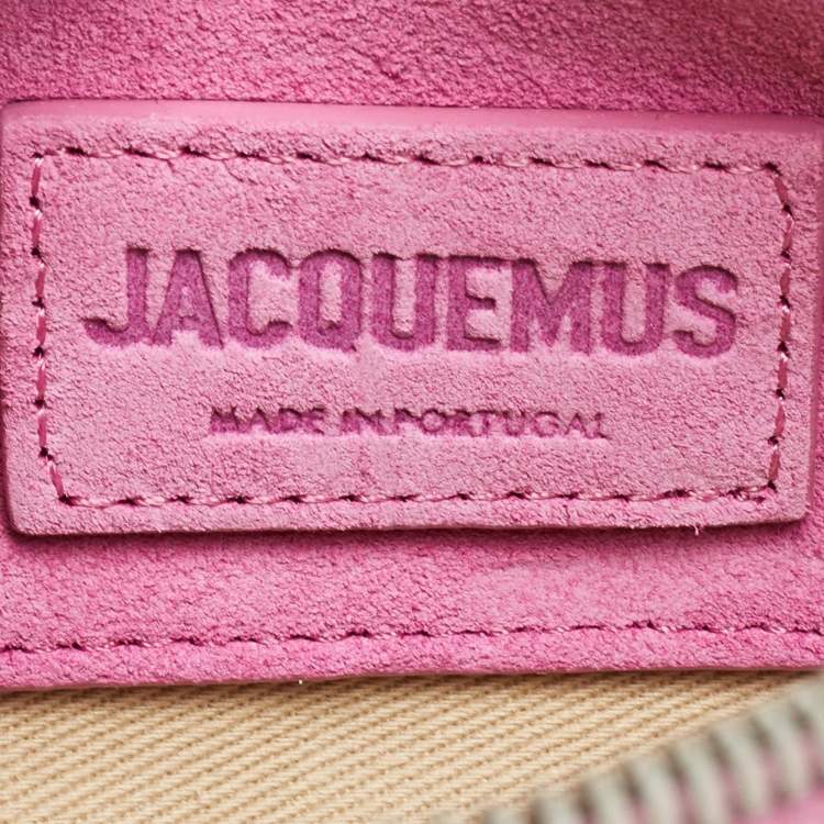 Pre Owned Jacquemus Pink Suede Le Baneto Shoulder Bag