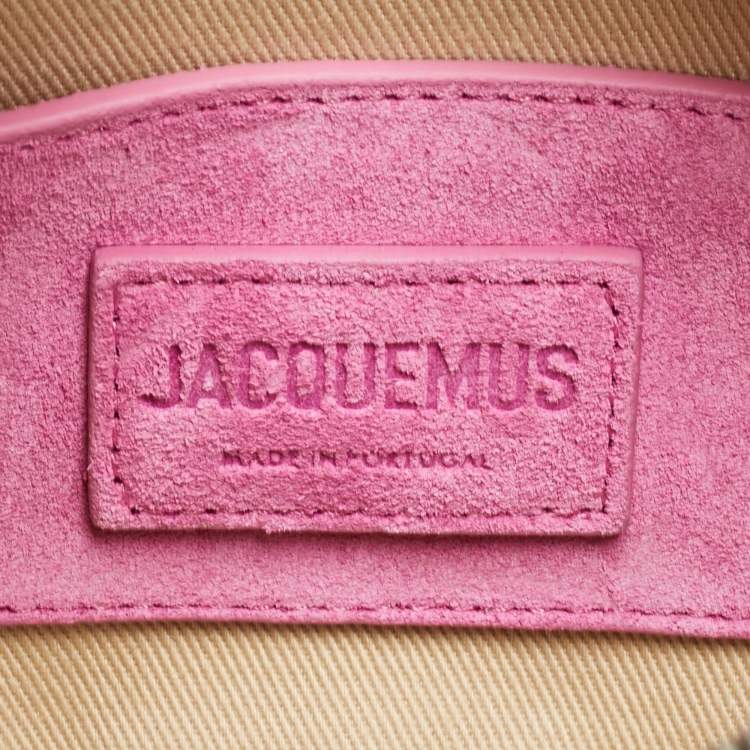 Pre Owned Jacquemus Pink Suede Le Baneto Shoulder Bag