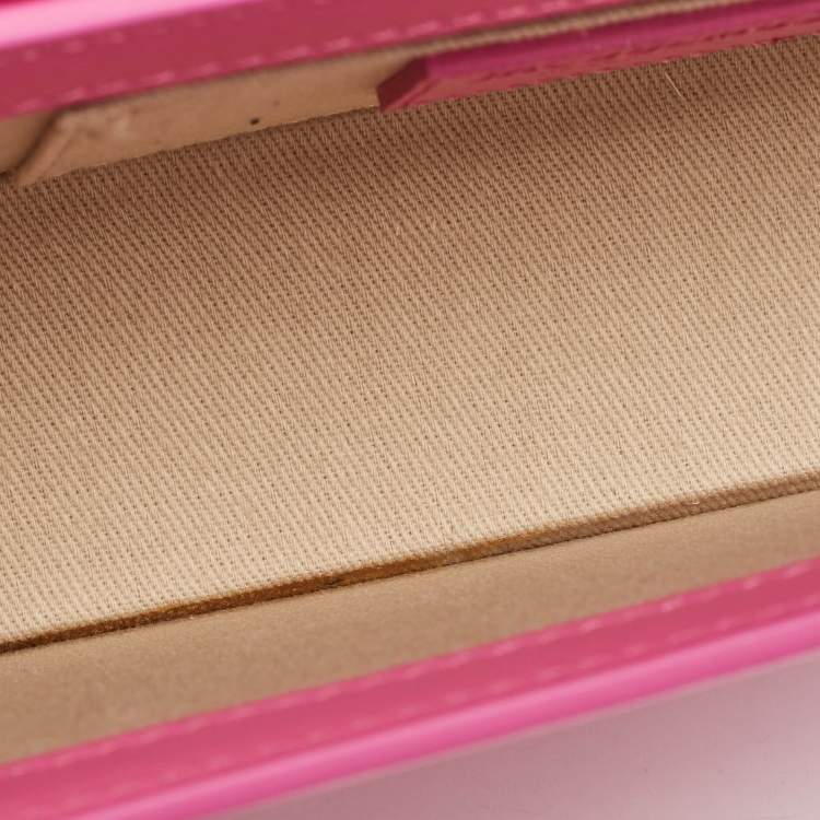 Pre Owned Jacquemus Pink Leather Long Le Chiquito Top Handle Bag