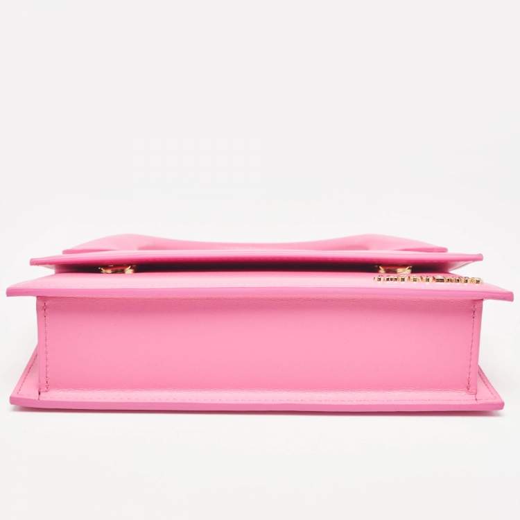 Pre Owned Jacquemus Pink Leather Long Le Chiquito Top Handle Bag