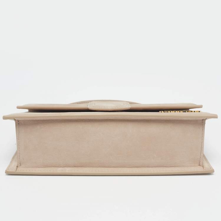 Pre Owned Jacquemus Beige Nubuck Leather Le Grand Bambino Top Handle Bag
