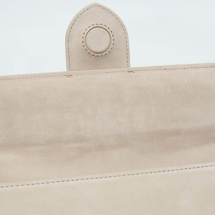 Pre Owned Jacquemus Beige Nubuck Leather Le Grand Bambino Top Handle Bag