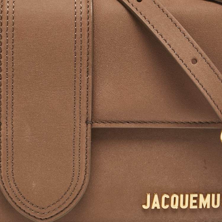 Pre Owned Jacquemus Brown Leather Le Grand Bambino Top Handle Bag