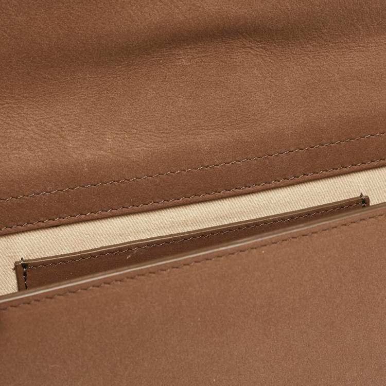 Pre Owned Jacquemus Brown Leather Le Grand Bambino Top Handle Bag