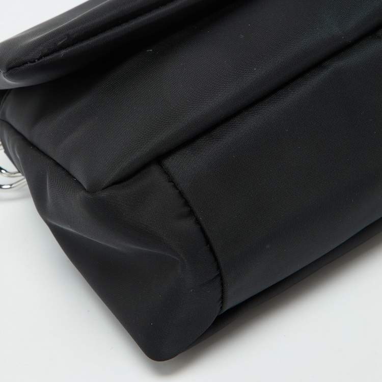 Pre Owned Jacquemus Black Nylon Le Bambino Flap Shoulder Bag