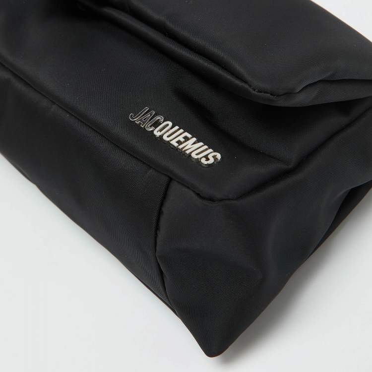 Pre Owned Jacquemus Black Nylon Le Bambino Flap Shoulder Bag