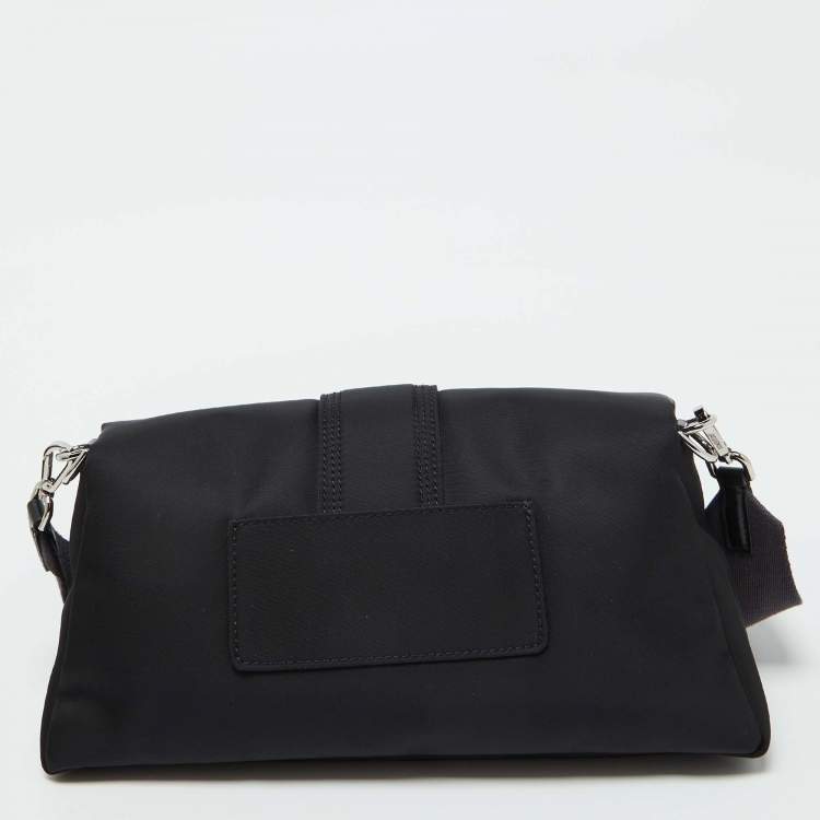 Pre Owned Jacquemus Black Nylon Le Bambino Flap Shoulder Bag