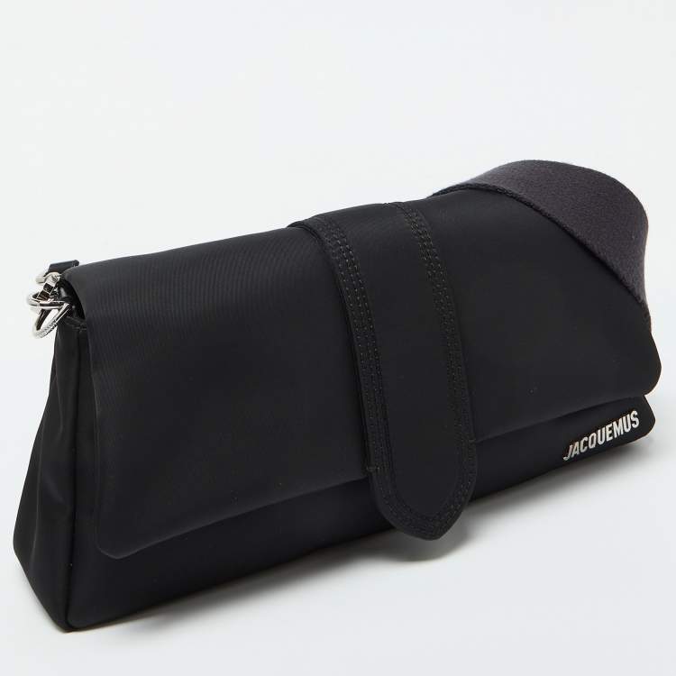 Pre Owned Jacquemus Black Nylon Le Bambino Flap Shoulder Bag