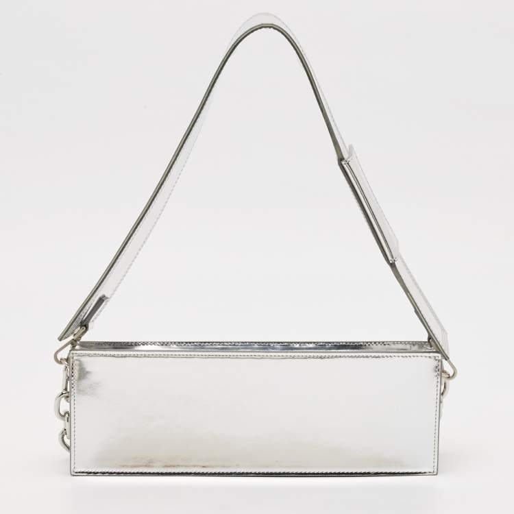 Pre Owned Jacquemus Silver Patent Leather Le Sac Ciuciu Shoulder Bag