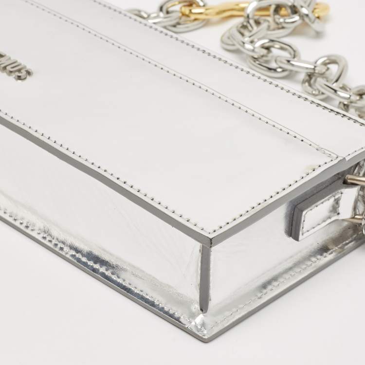 Pre Owned Jacquemus Silver Patent Leather Le Sac Ciuciu Shoulder Bag