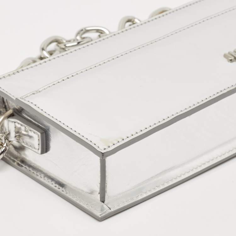 Pre Owned Jacquemus Silver Patent Leather Le Sac Ciuciu Shoulder Bag