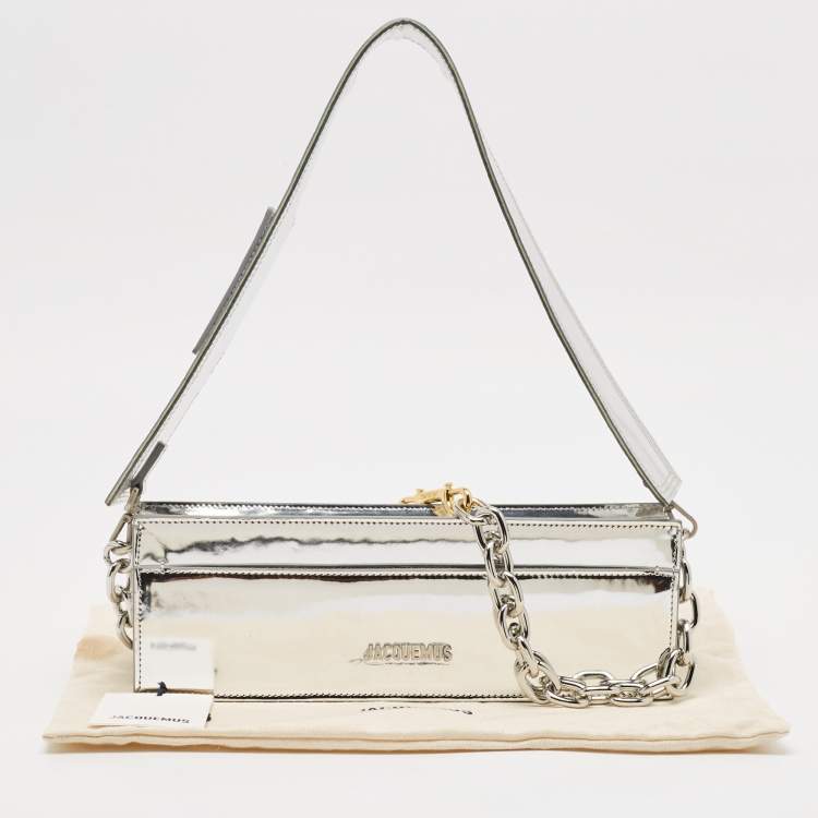 Pre Owned Jacquemus Silver Patent Leather Le Sac Ciuciu Shoulder Bag