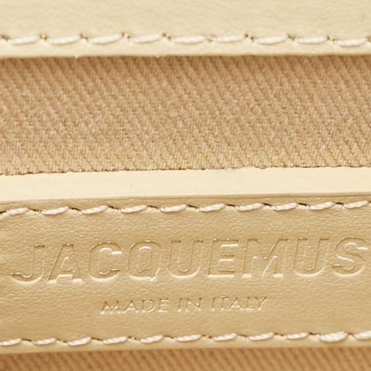 Pre Owned Jacquemus Ivory Leather Mini Le Chiquito Top Handle Bag