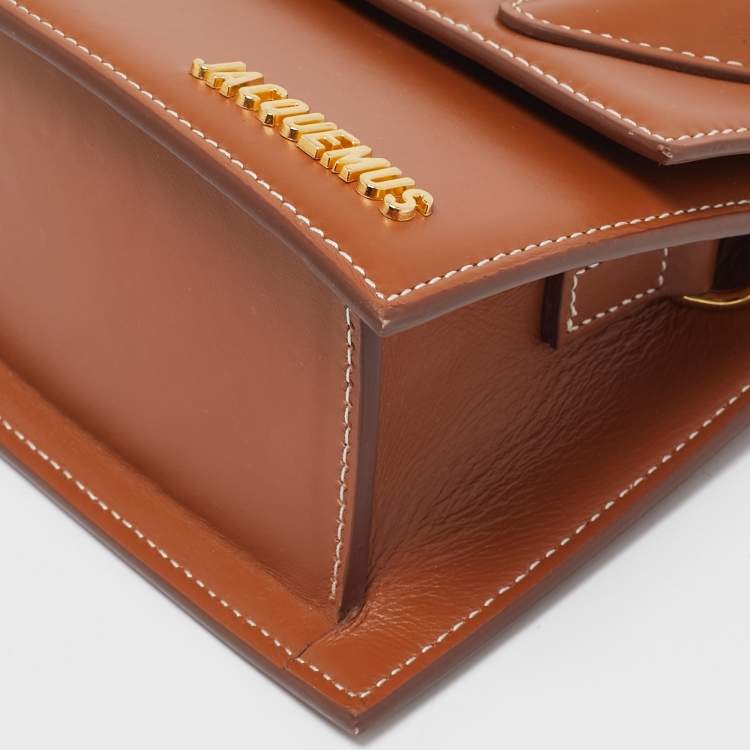 Pre Owned Jacquemus Brown Leather Le Chiquito Moyen Top Handle Bag