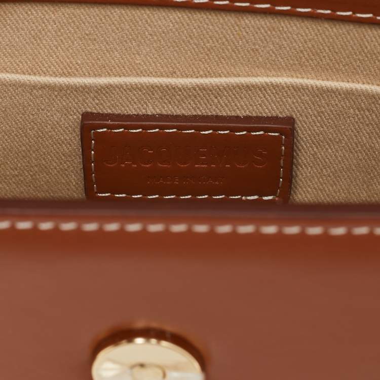 Pre Owned Jacquemus Brown Leather Le Chiquito Moyen Top Handle Bag