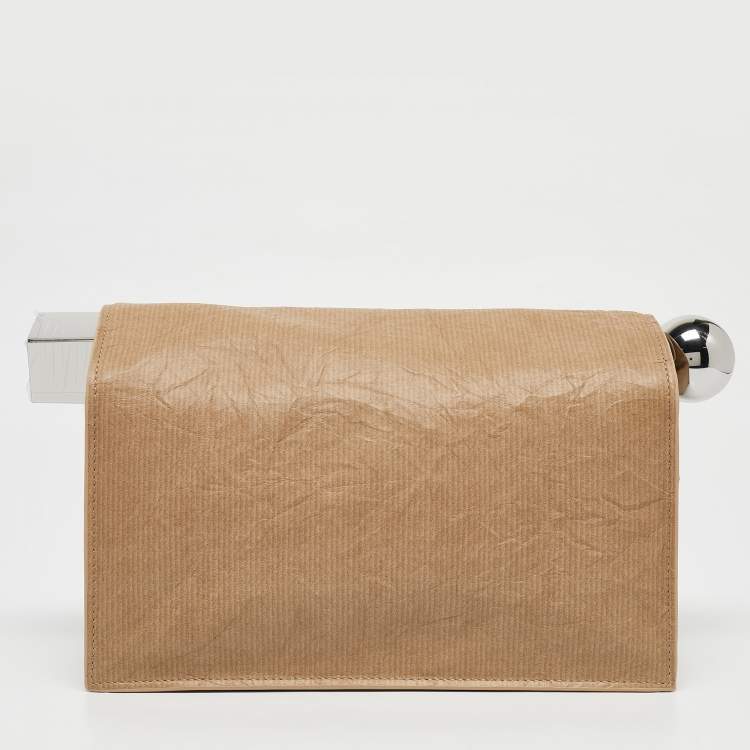 Pre Owned Jacquemus Beige Leather La Pochette Rond Clutch