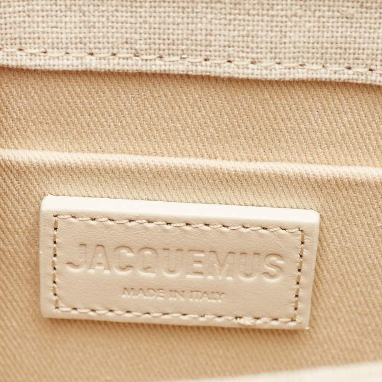 Pre Owned Jacquemus Beige Canvas Le Chiquito Moyen Top Handle Bag