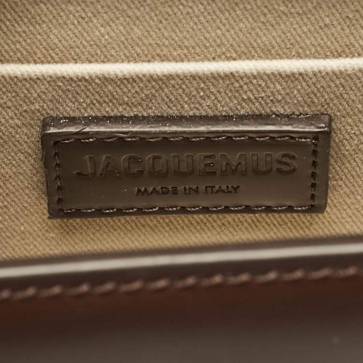 Pre Owned Jacquemus Cacao Leather Le Chiquito Moyen Cordao Top Handle Bag