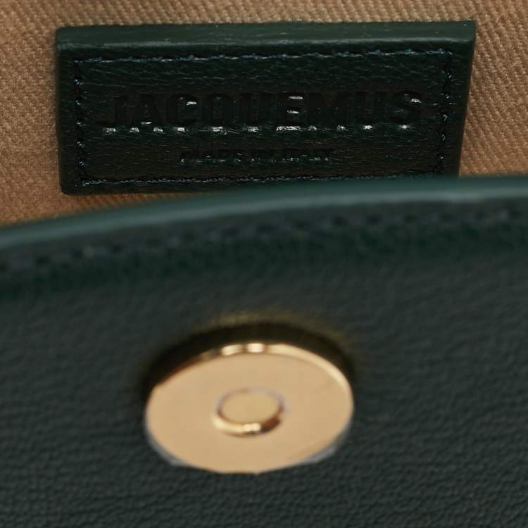 Pre Owned Jacquemus Green Leather Mini Le Chiquito Top Handle Bag