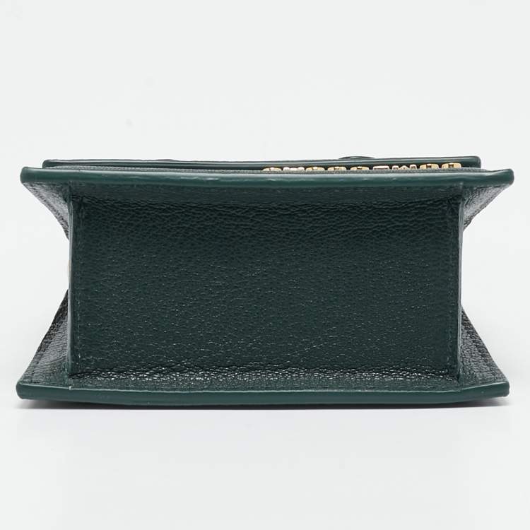 Pre Owned Jacquemus Green Leather Mini Le Chiquito Top Handle Bag