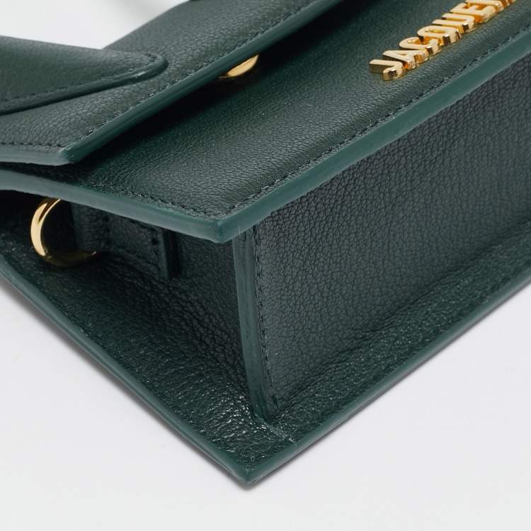 Pre Owned Jacquemus Green Leather Mini Le Chiquito Top Handle Bag