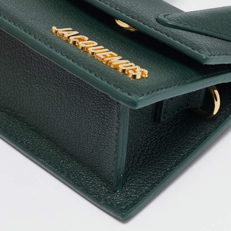 Pre Owned Jacquemus Green Leather Mini Le Chiquito Top Handle Bag