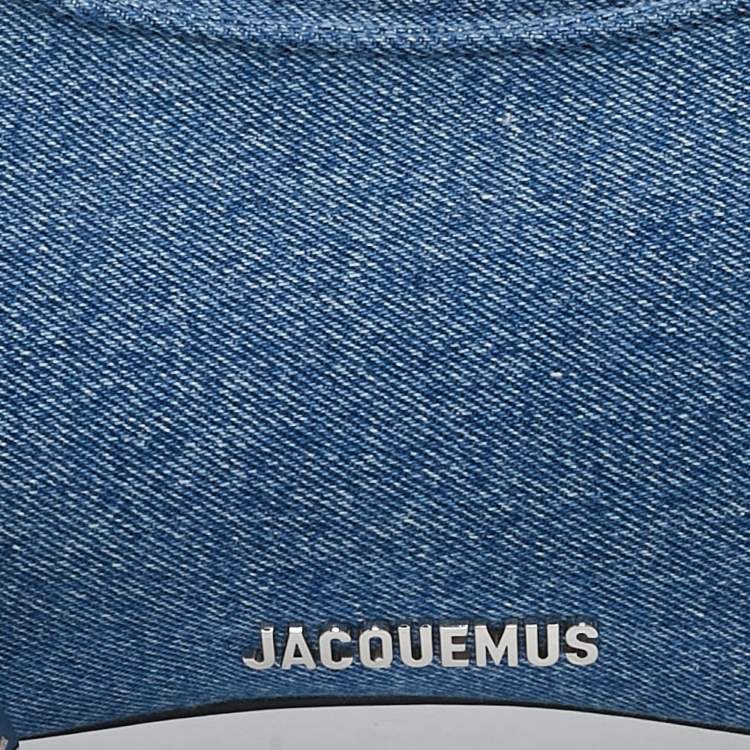 Pre Owned Jacquemus Blue Denim The Bisou Perle Shoulder Bag
