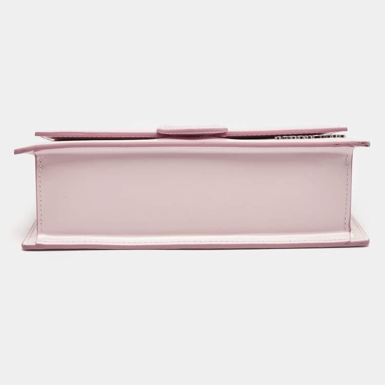 مملوكة مسبقًا Jacquemus Pale Pink Patent Leather Le Grand Bambino Top Handle Bag