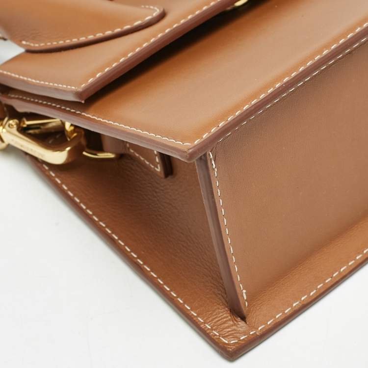Pre Owned Jacquemus Brown Leather Le Chiquito Noeud Top Handle Bag
