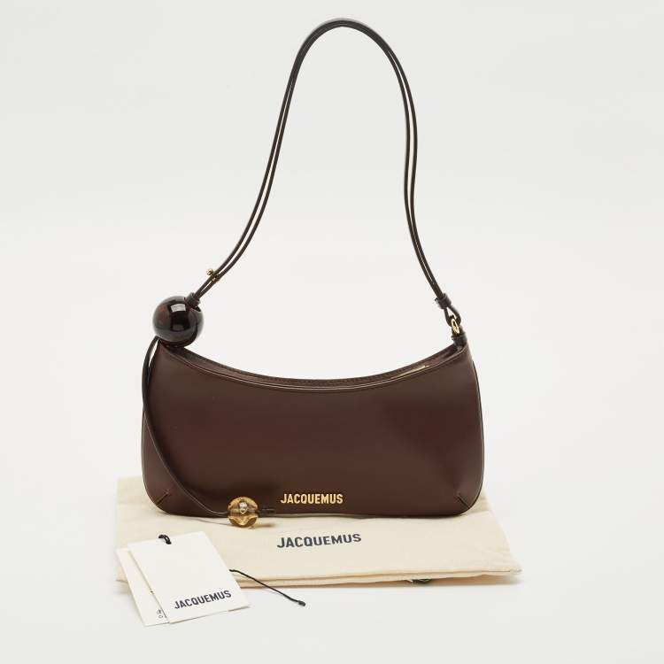 Pre Owned Jacquemus Brown Leather Le Bisou Perle Bag