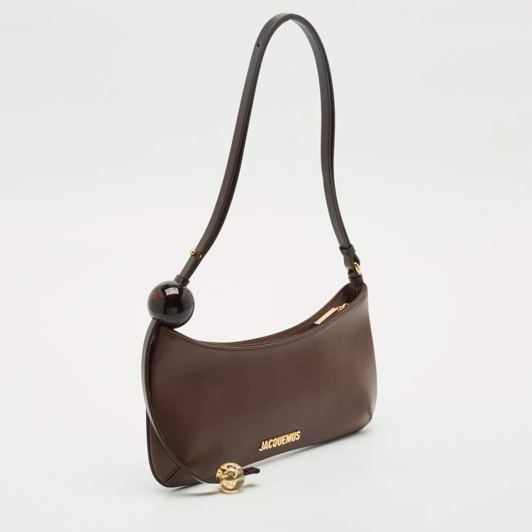 Pre Owned Jacquemus Brown Leather Le Bisou Perle Bag