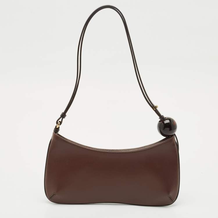 Pre Owned Jacquemus Brown Leather Le Bisou Perle Bag