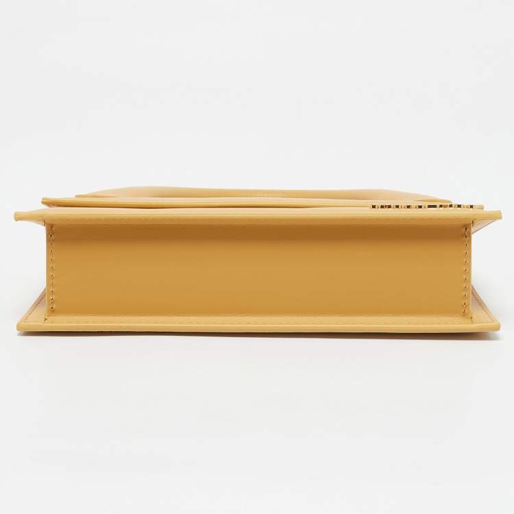 Pre Owned Jacquemus Mustard Leather Long Le Chiquito Top Handle Bag
