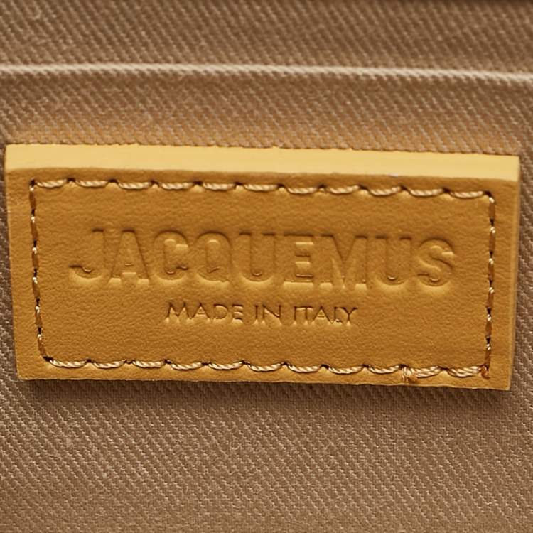 Pre Owned Jacquemus Mustard Leather Long Le Chiquito Top Handle Bag